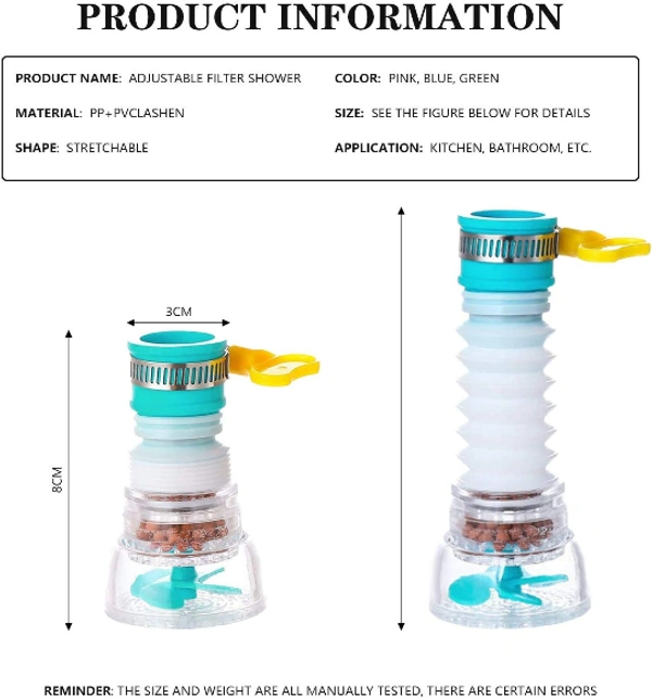 360 Degree Rotation Water Saving Faucet Adjustable Water Valve Splash Regulator Water Filter Tap Kitchen Accessories, Random Color, Painted Finish (Multi Color)